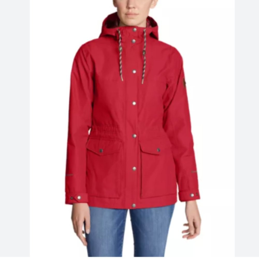 Eddie Bauer Charly Weatherproof Coat Jacket - Women's Large - NWOT - Red